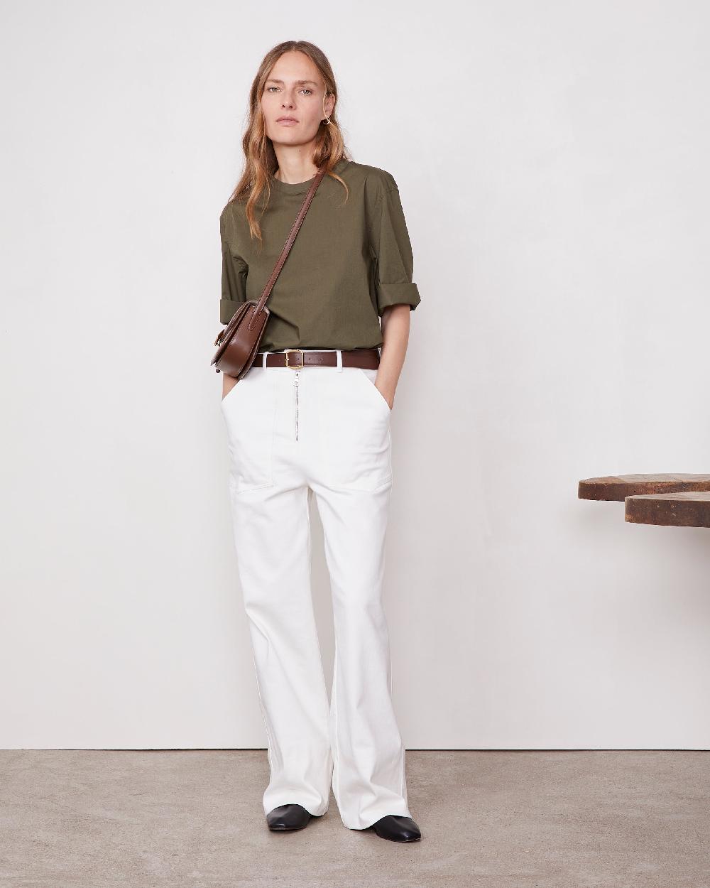 officine generale Chino philippa TWILL DE COTON BLANC CASSE