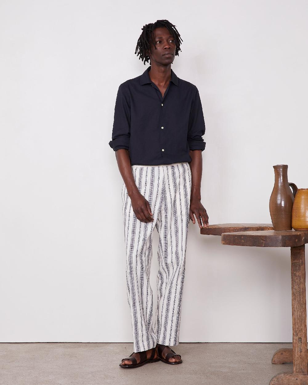 officine generale Chino walter COTON ORGANIQUE ECRU/DARKGREY