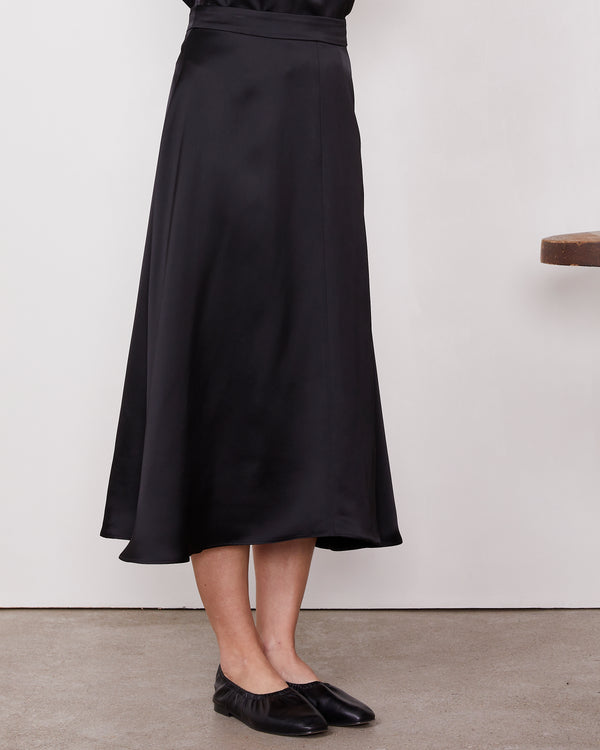 Officine Generale Jupe Jacey Viscose Italienne NOIR