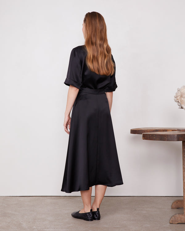 Officine Generale Jupe Jacey Viscose Italienne NOIR