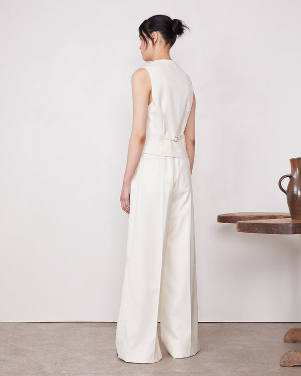 Officine Generale Gilet Cleo Laine Italienne ECRU