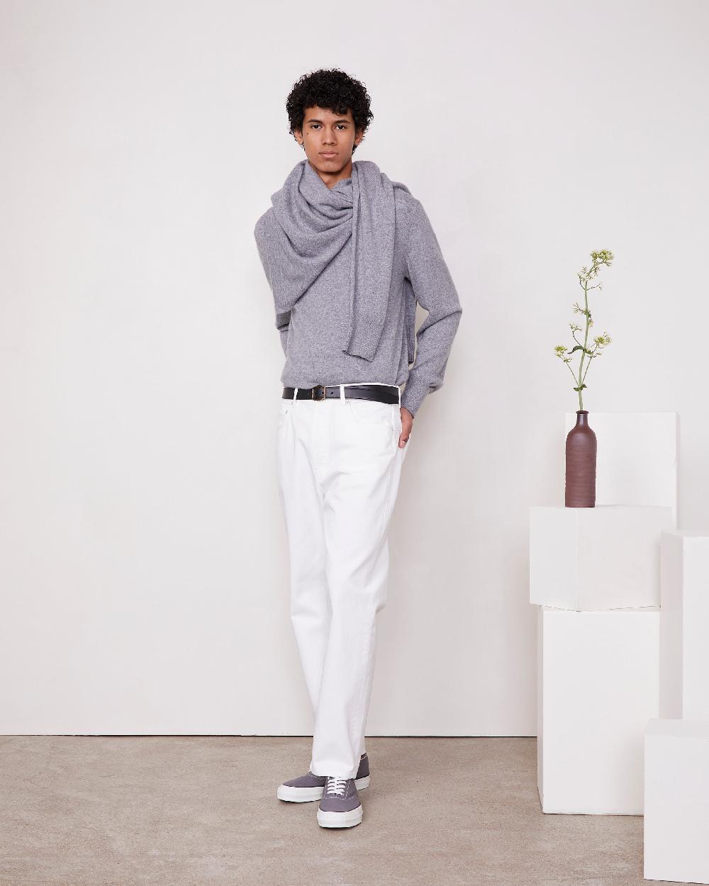 officine generale Jean vintage Coton Denim BLANC