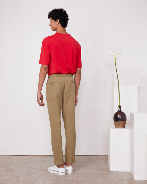 Officine Generale Pantalon Drew TWILL TEINT CIGAR