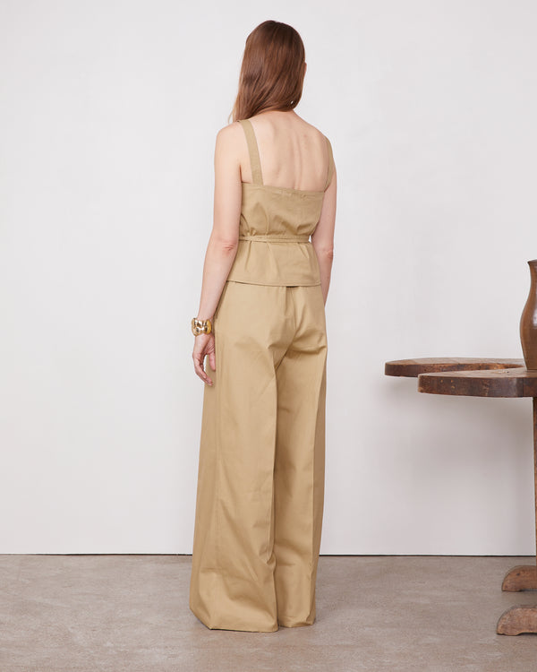 Officine Generale Pantalon Elia Twill De Coton TAN
