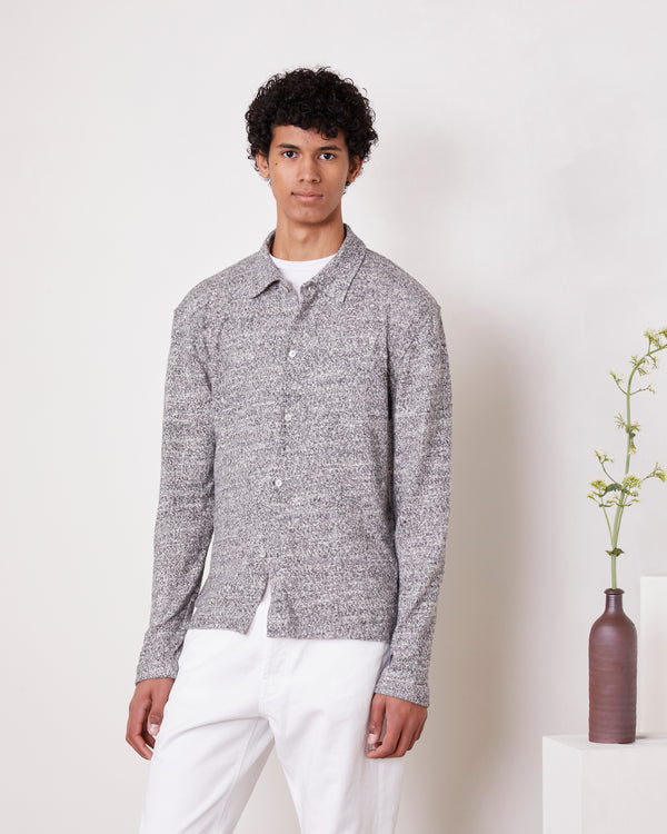 Officine Generale Polo Bryan Coton Chiné Brossé