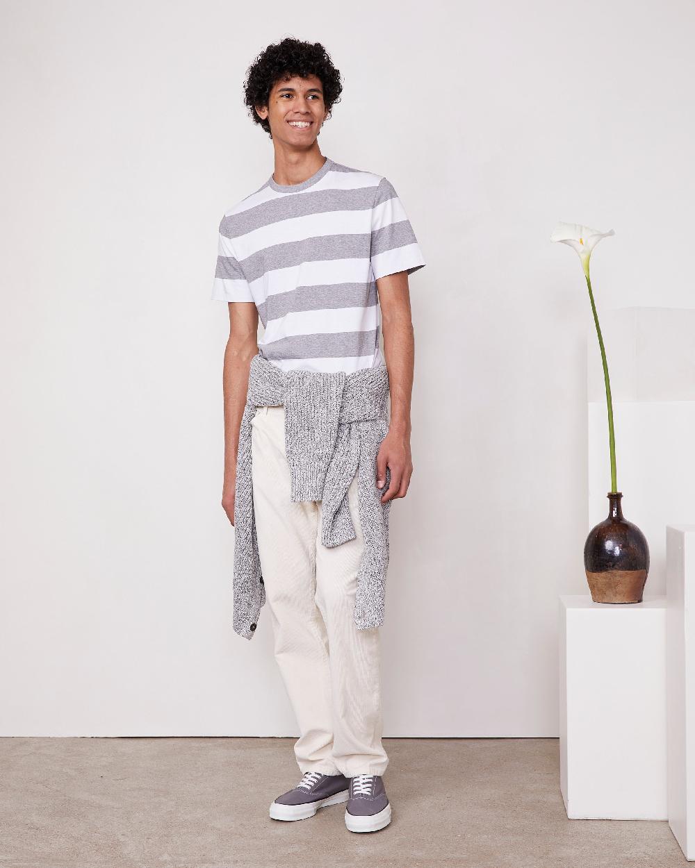 officine generale T-shirt Coton bio rayé