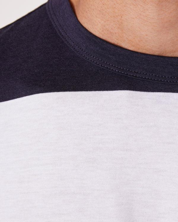 Officine Generale T-shirt Coton Lyocell Rayé