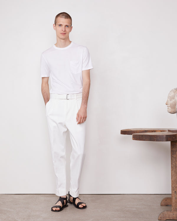Officine Generale T-shirt LYOCEL COTON BLANC