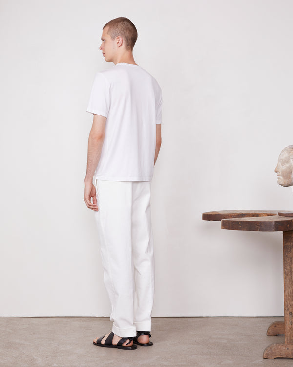 Officine Generale T-shirt LYOCEL COTON BLANC