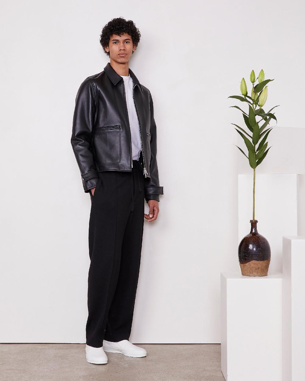 officine generale Veste milan CUIR D'AGNEAU NOIR