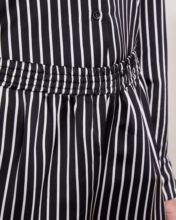 Officine Generale Pantalon Gracella Viscose Italienne BLACK/WHITE