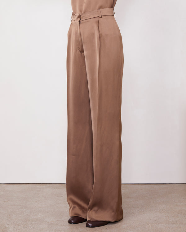 Officine Generale Pantalon Gracella Viscose Italienne GINGER BREAD