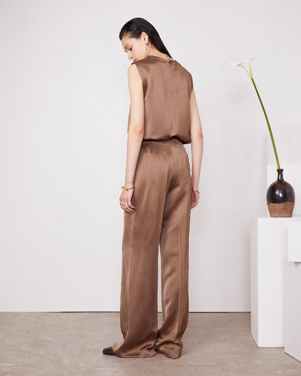 officine generale Pantalon gracella Viscose Italienne GINGER BREAD