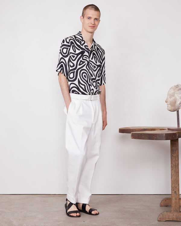 Officine Generale Pantalon Hugo COTON ELASTHANE BLANC