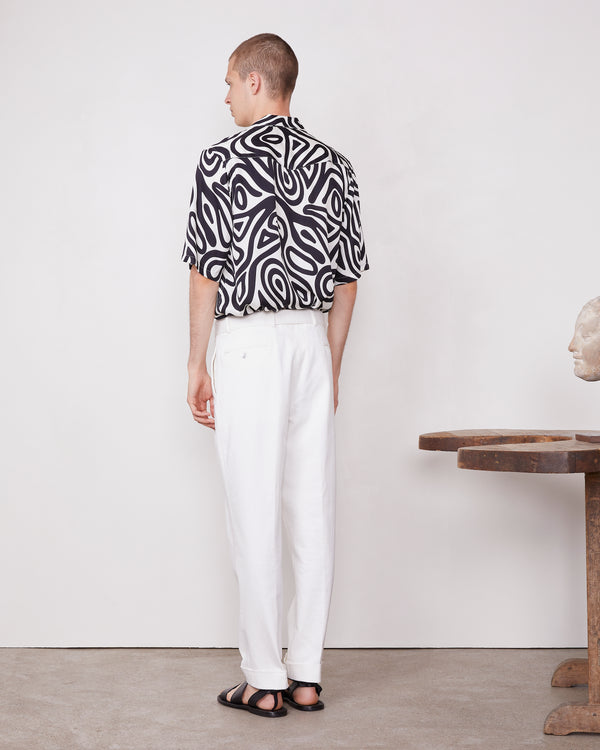 Officine Generale Pantalon Hugo COTON ELASTHANE BLANC