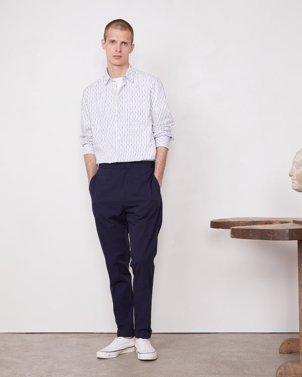 Officine Generale Pantalon Joseph COTON MARINE FONCE