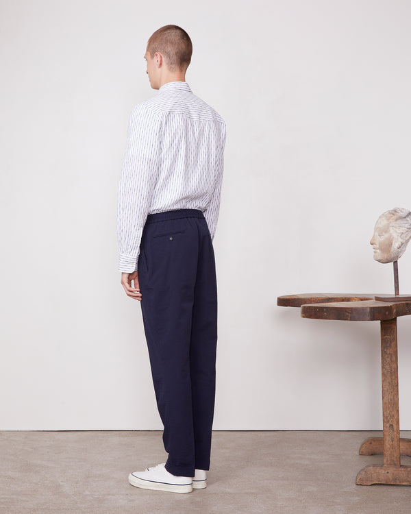 Officine Generale Pantalon Joseph COTON MARINE FONCE