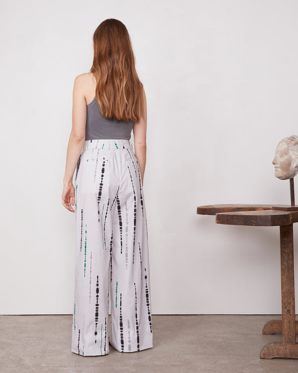 Officine Generale Pantalon Lysea Coton STONE/BLK/JADE