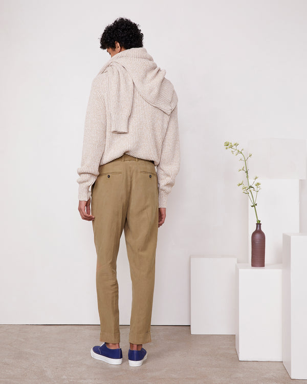 Officine Generale Pantalon Pierre TWILL TEINT CIGAR