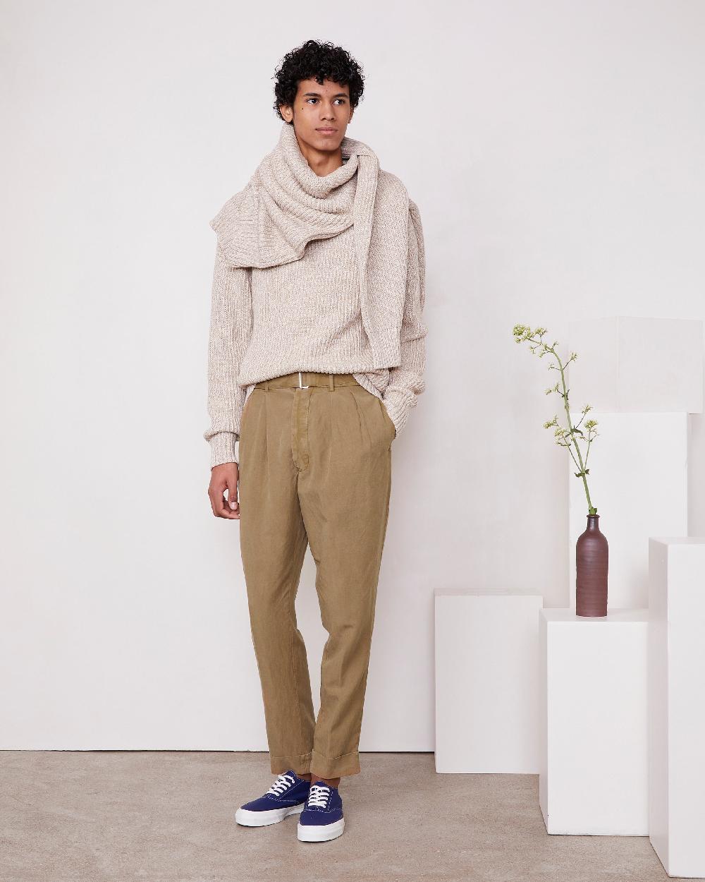 officine generale Pantalon pierre TWILL TEINT CIGAR