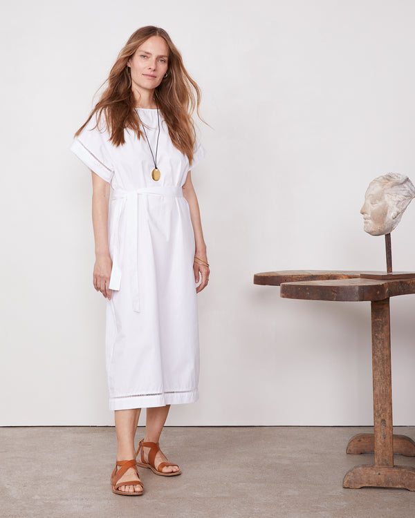 Officine Generale Robe Isha Popeline De Coton BLANC