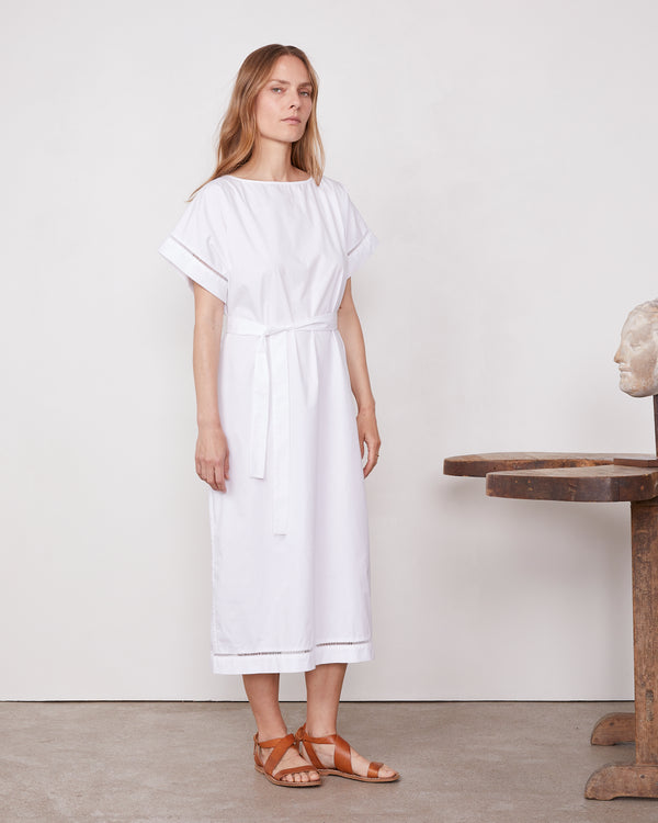 Officine Generale Robe Isha Popeline De Coton BLANC