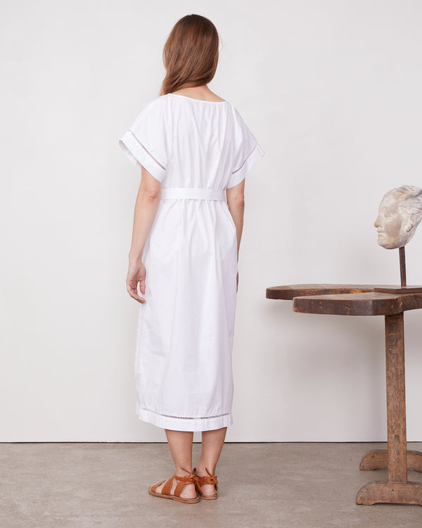 Officine Generale Robe Isha Popeline De Coton BLANC