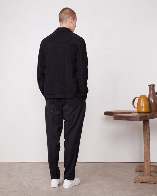 Officine Generale Surchemise Andreas SUEDE DE CHÈVRE NOIR