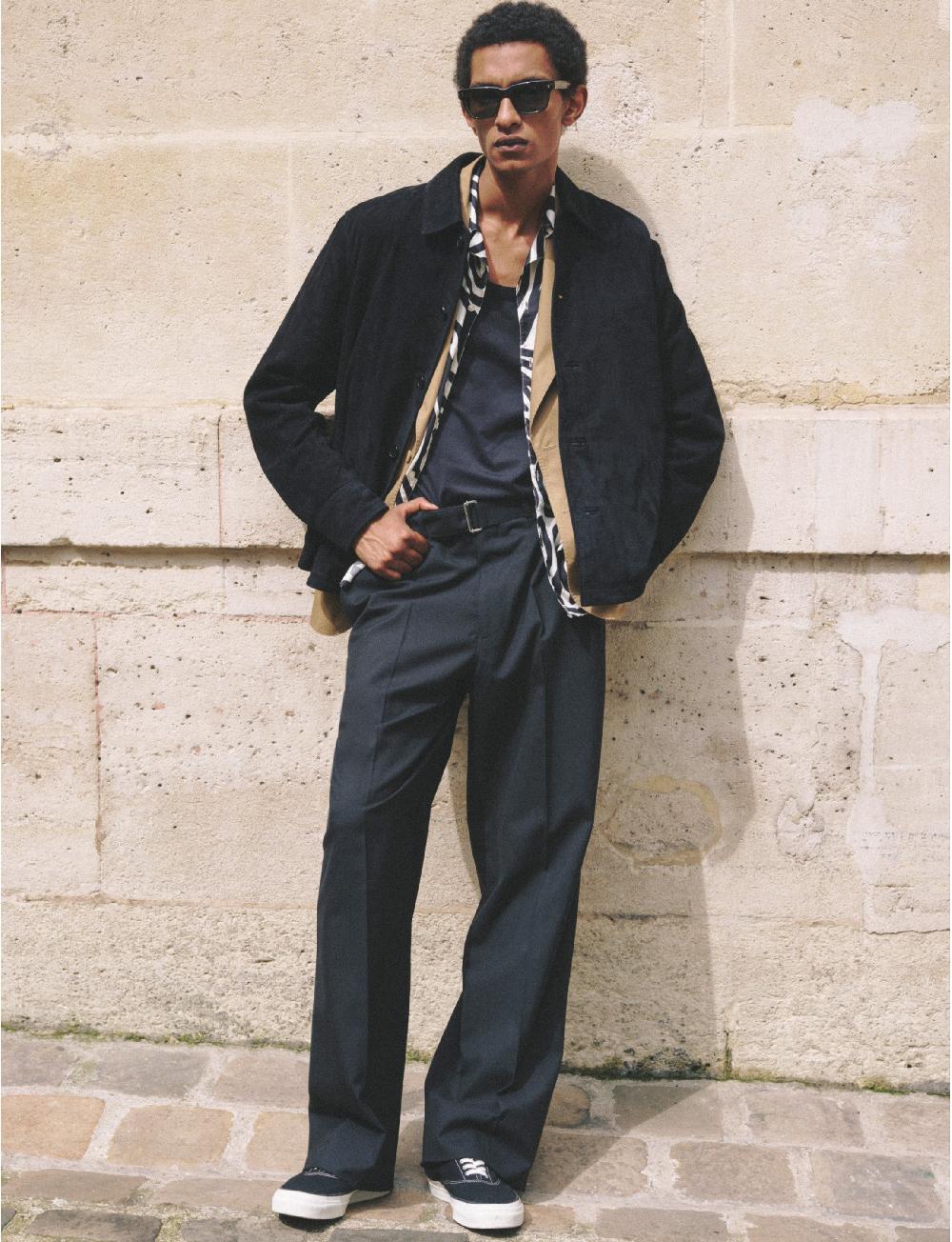 officine generale Surchemise andreas SUEDE DE CHÈVRE NOIR