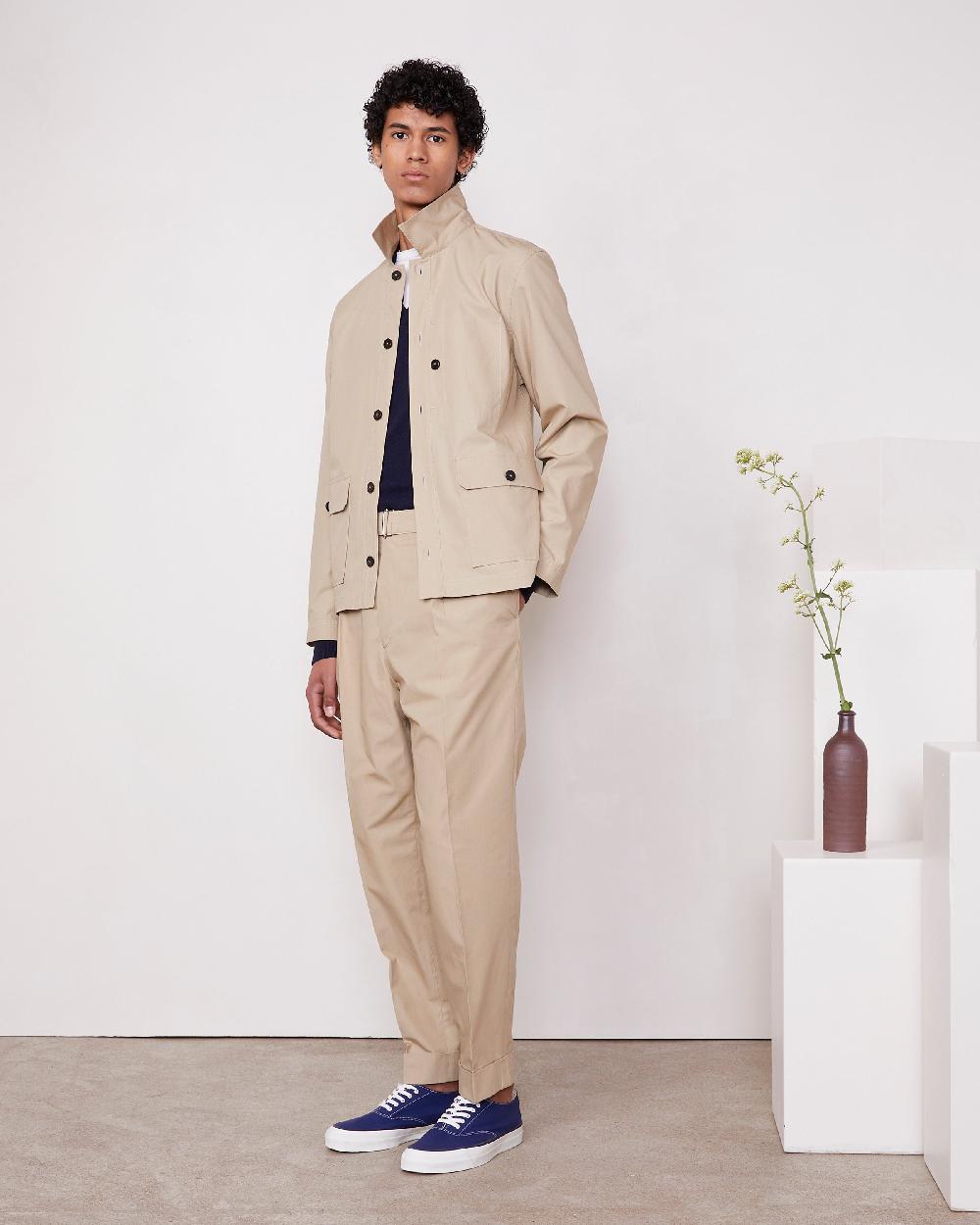 officine generale Surchemise gibson Popeline de cotton Khaki