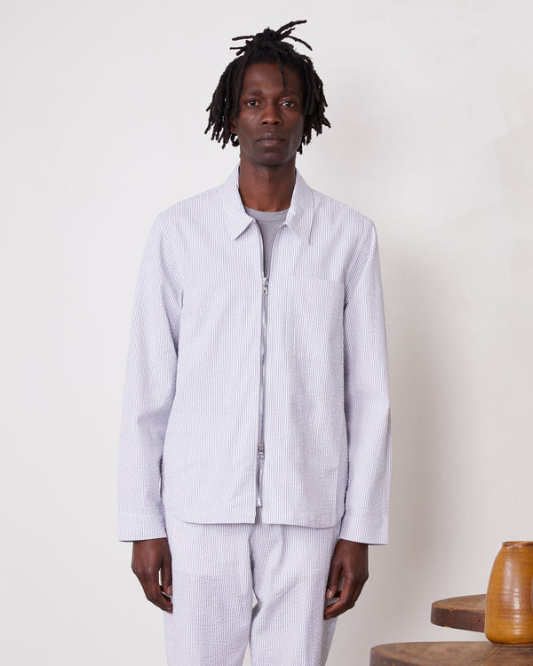 Officine Generale Surchemise Malo COTON ORGANIQUE WHITE/GREY