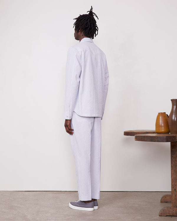Officine Generale Surchemise Malo COTON ORGANIQUE WHITE/GREY
