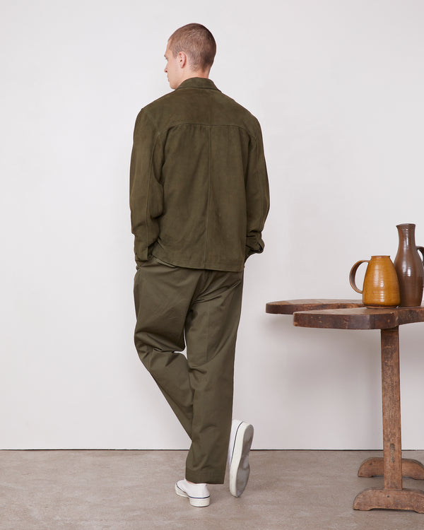 Officine Generale Surchemise Silas SUEDE DE CHÈVRE OLIVE