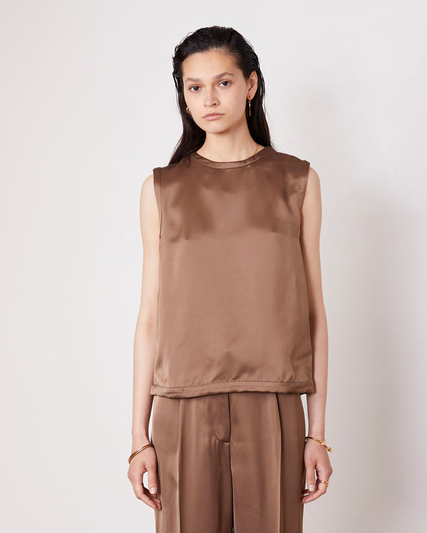 Officine Generale Top Grace Viscose Italienne GINGER BREAD