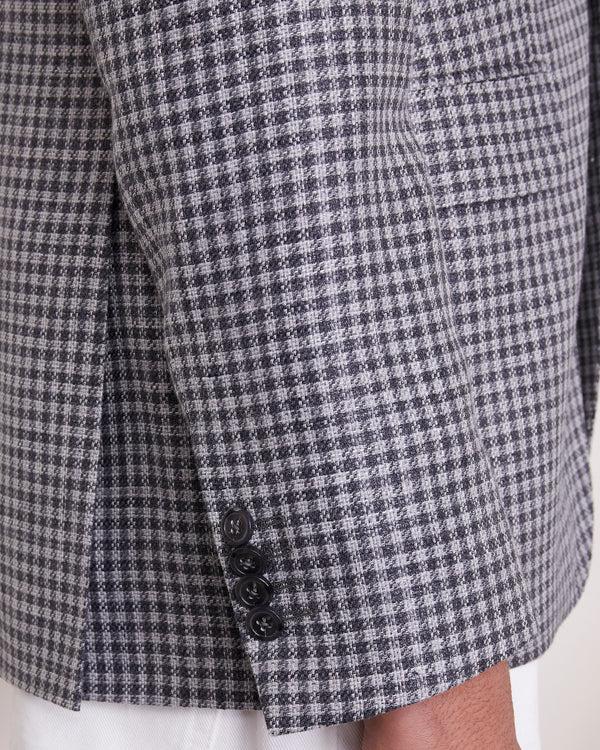 Officine Generale Veste 375 TWEED ITALIEN LIN ET LAINE DKGREY/MDGREY/LHTGRE