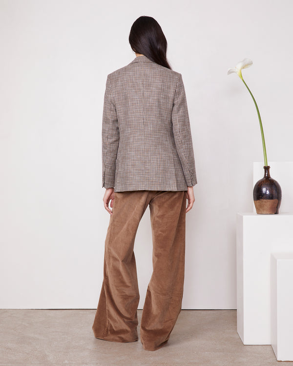 Officine Generale Veste Charlene Laine Pied De Poule Italienne GINGERBRE/KHAKI/SAND