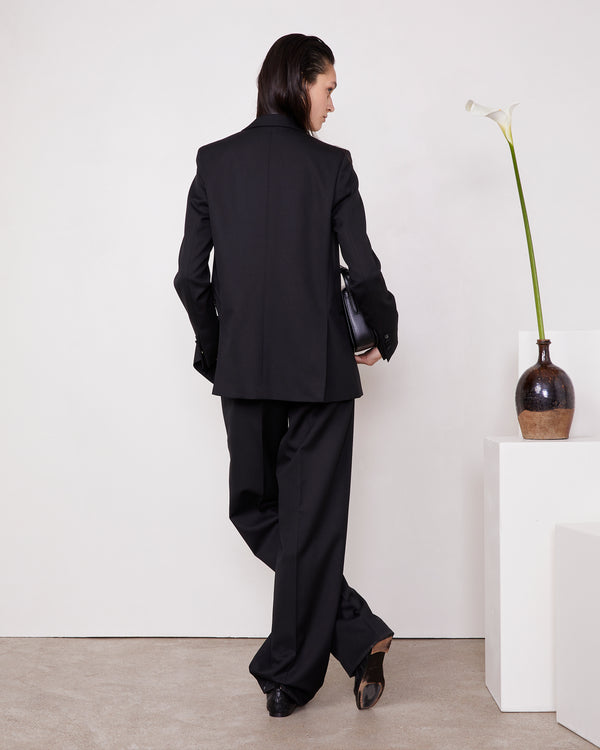 Officine Generale Veste Hilda LAINE CHEVRON ITALIENNE NOIR