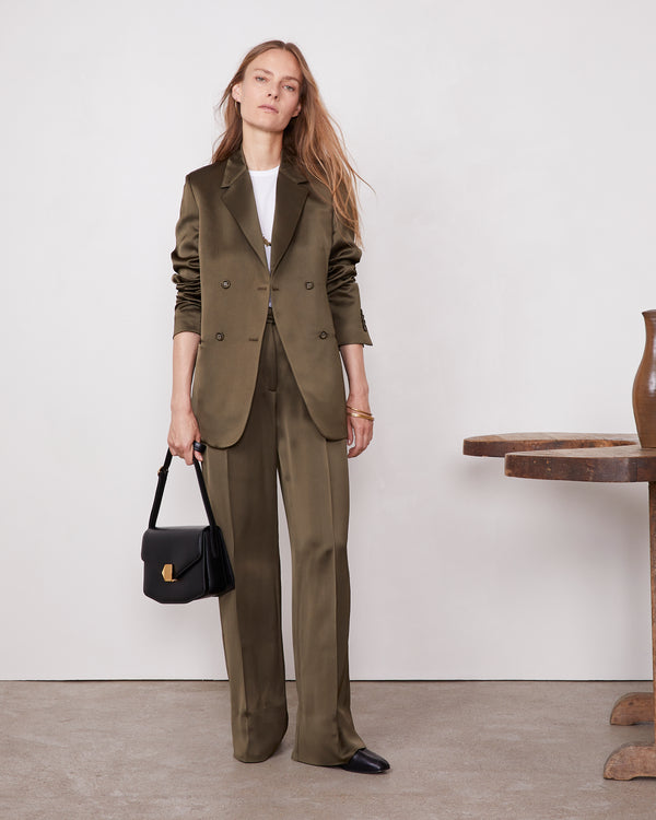 Officine Generale Veste Hilda Viscose Italienne OLIVE NIGHT