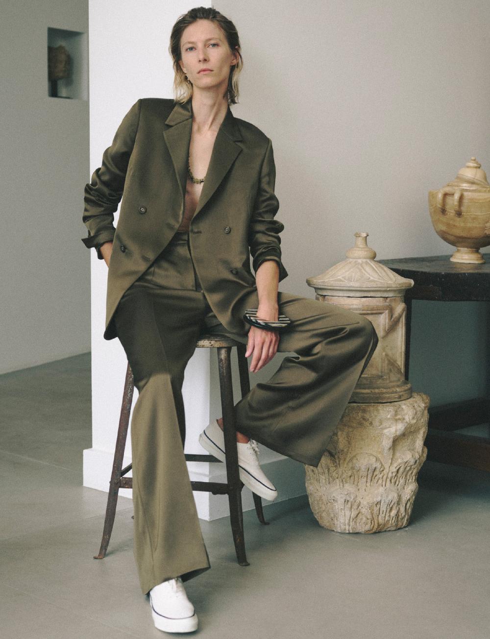 officine generale Veste hilda Viscose italienne OLIVE NIGHT