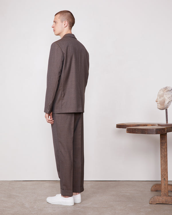 Officine Generale Veste Kent LAINE VIERGE ITALIENNE TAUPE