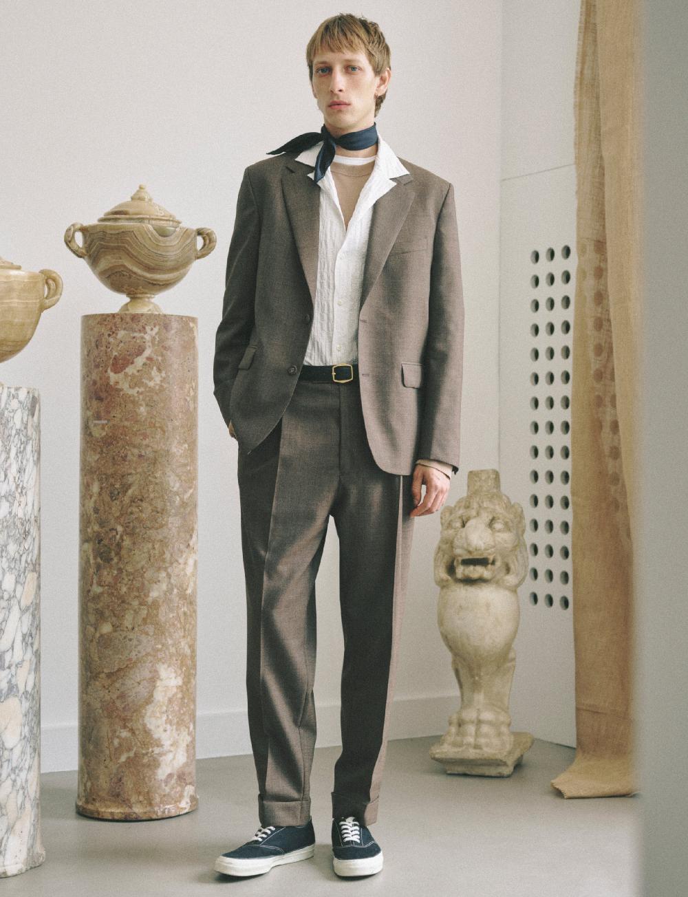 officine generale Veste kent LAINE VIERGE ITALIENNE TAUPE