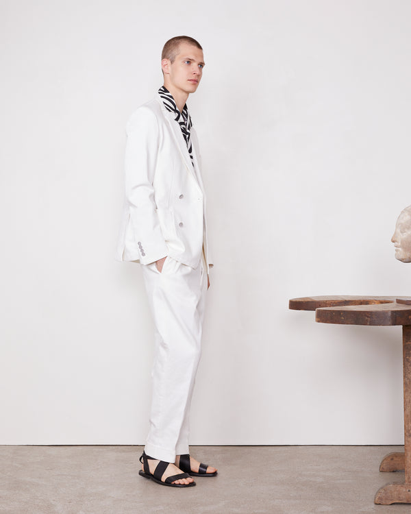 officine Generale Veste Leon COTON ELASTHANNE BLANC
