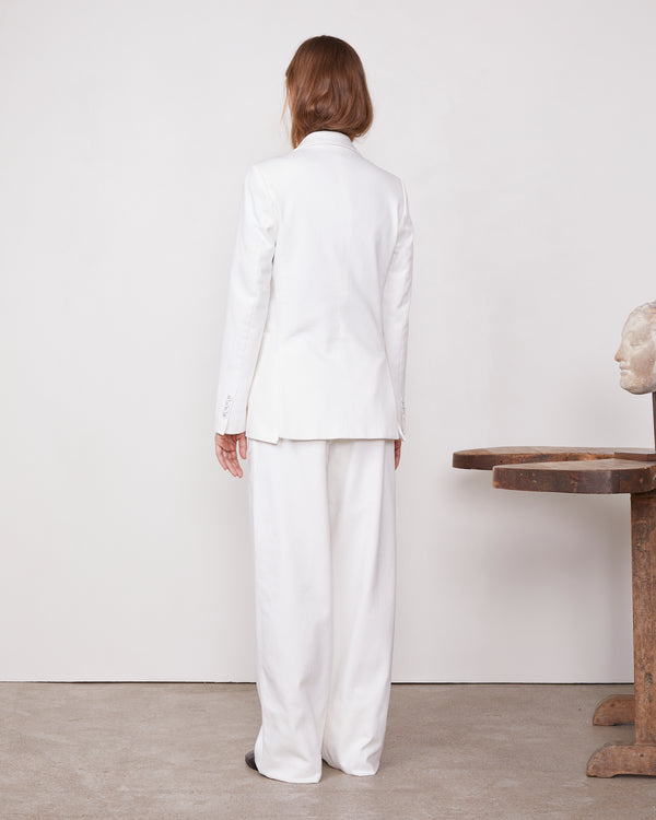 Officine Generale Veste Mathilde Italian Cotton Twill BLANC CASSE