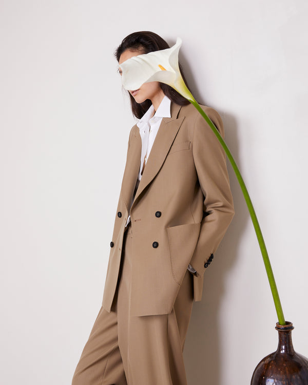 Officine Generale Veste Saliana LAINE ITALIENNE KHAKI