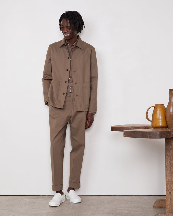 Officine Generale Veste Uriel COTON ELASTHANE TAUPE