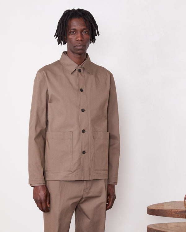Officine Generale Veste Uriel COTON ELASTHANE TAUPE