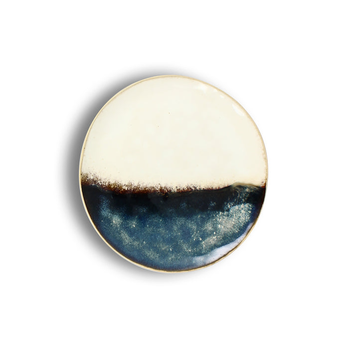 Ogo Living Assiette à Dessert KATANGA Blanche Et Bleue 20 5cm