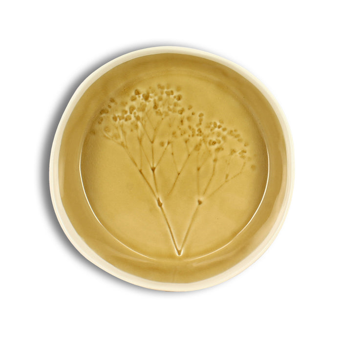 Ogo Living Assiette Coupe FLÉ Jaune Moutarde 19 5cm