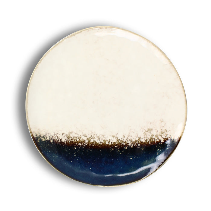 Ogo Living Assiette Plate KATANGA Blanche Et Bleue 27 5cm