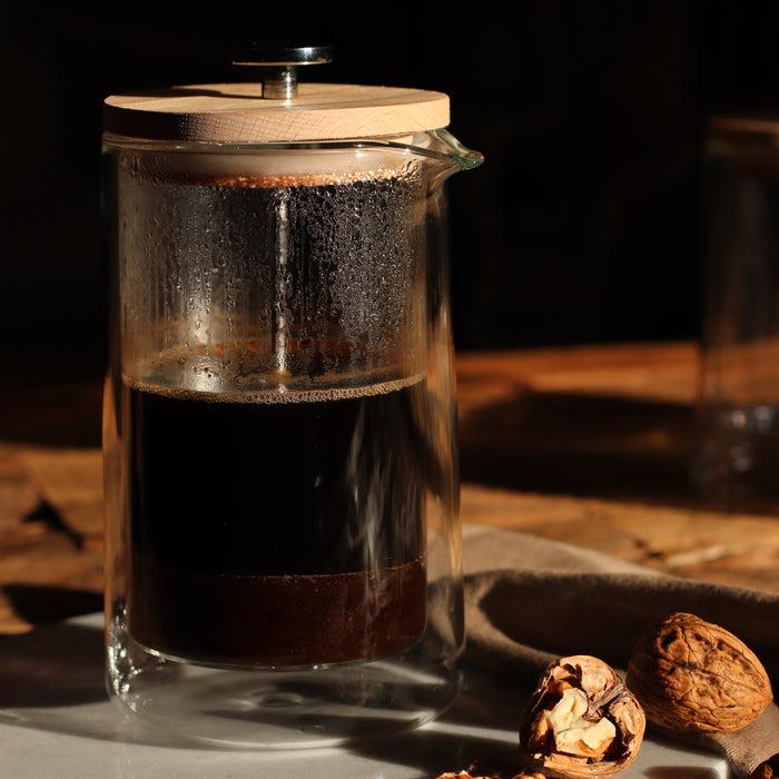 ogo living Cafetière à piston OCTAVE 500ml en verre double paroi